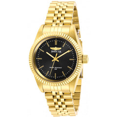 Invicta Women's Quartz Watch - Specialty Black Dial Yellow Gold Bracelet | 29406