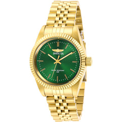 Invicta Women's Quartz Watch - Specialty Green Dial Yellow Gold Bracelet | 29408