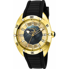 Invicta Women's Quartz Watch - Venom Black and Gold Tone Dial Rubber Strap | 29006