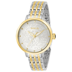 Invicta Women's Quartz Watch - Wildflower Silver Tone Dial Two Tone Bracelet | 31943