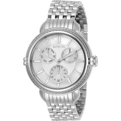 Invicta Women's Quartz Watch - Wildflower White MOP Dial Silver Bracelet | 30848