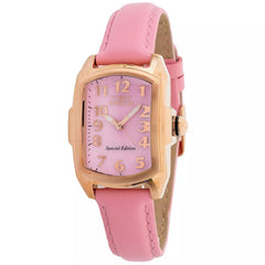 Invicta Women's Strap Watch - Lupah Japanese Quartz Pink Dial Leather | 32817
