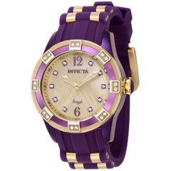 Invicta Women's Watch - Angel Champagne Mother of Pearl Dial Silicone Strap | 43555