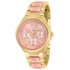 Invicta Women's Watch - Angel Day-Date Gold Tone and Pink Dial Bracelet | 32081