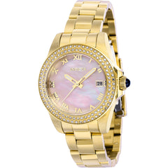 Invicta Women's Watch - Angel Pink MOP Dial Yellow Gold Bracelet Crystals | 41551