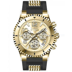 Invicta Women's Watch - BLU Black Rubber and Yellow Gold Stainless Steel Strap | 36909