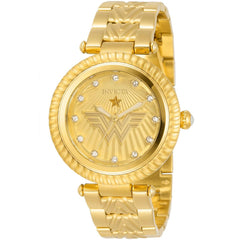 Invicta Women's Watch - DC Comics Wonder Woman Gold Tone Dial Bracelet | 33171