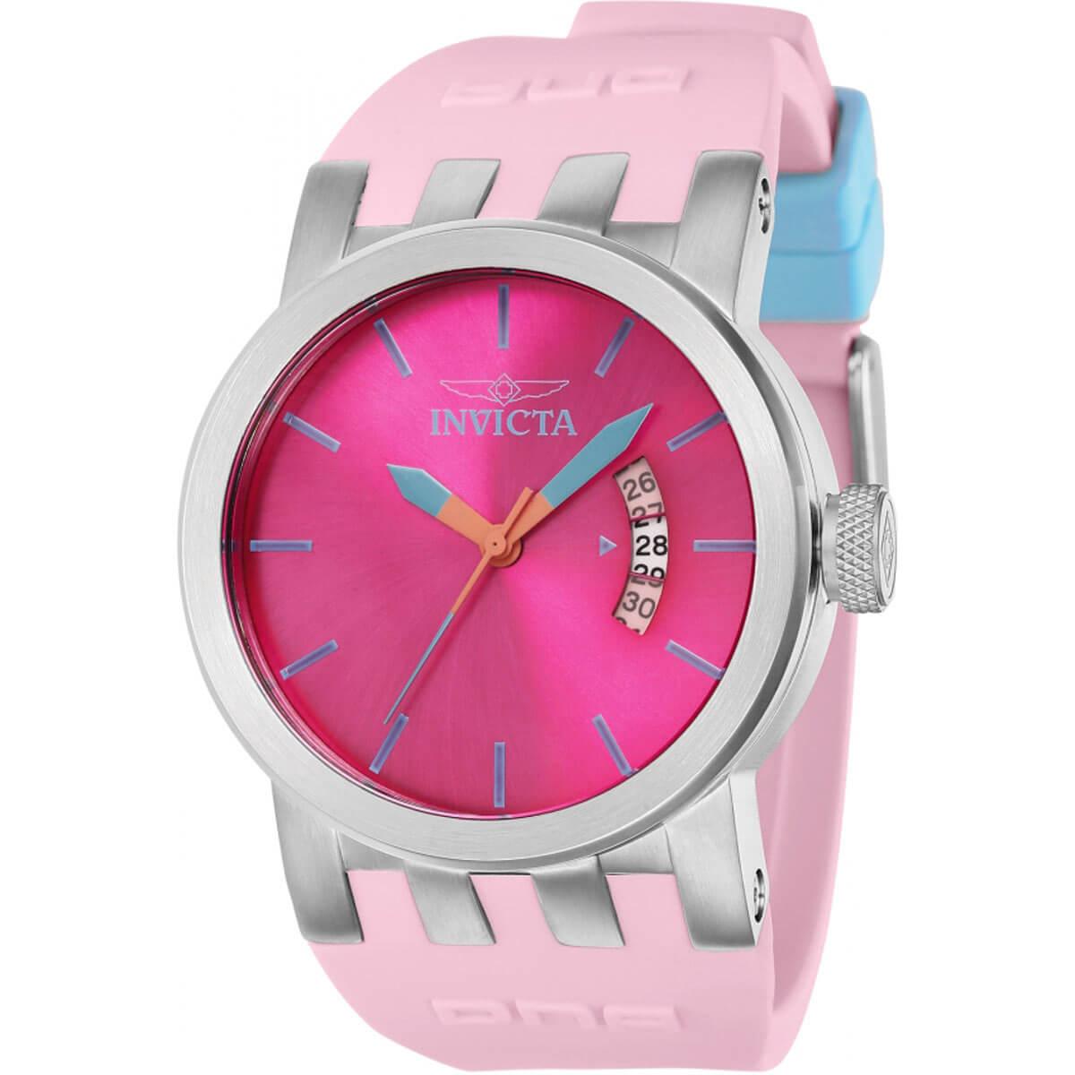 Invicta Women's Watch - DNA Japanese Quartz Pink Dial Silicone Rubber