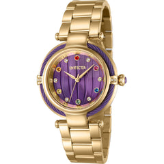Invicta Women's Watch - Marvel Thanos Purple Dial Yellow Gold Steel Bracelet | 36386