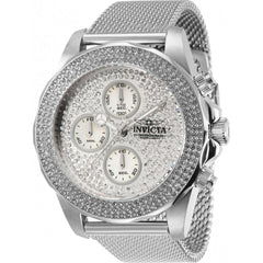 Invicta Women's Watch - Pro Diver Crystals Silver Tone Dial Mesh Bracelet | 35342