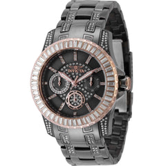 Invicta Women's Watch - Pro Diver Rose Gold Bezel Crystal Gunmetal Bracelet | 44172