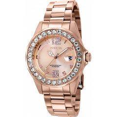 Invicta Women's Watch - Pro Diver Rose Gold Dial Steel Bracelet Crystals | 37698