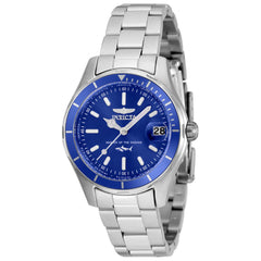 Invicta Women's Watch - Pro Diver Rotating Bezel Blue Dial Silver Bracelet | 35600