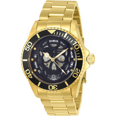 Invicta Women's Watch - Pro Diver Silver and Black Dial Yellow Gold Bracelet | 22046