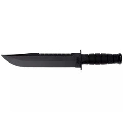 Ka-Bar Fighting Knife - Big Brother Plain and Serrated Blade Black Handle | KB2211