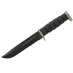 Ka-Bar Fighting Knife - D2 Extreme Powder Coated Serrated Blade Oval Handle | KB1281