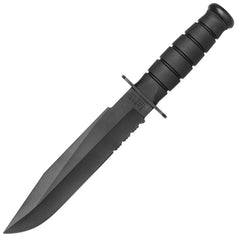 Ka-Bar Fighting Knife - Partially Serrated Clip Point Blade Kraton G Handle | KB1271