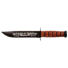 Ka-Bar Fighting Knife - USMC OEF Afghanistan Plain Edge Blade Commemorative | KB9169