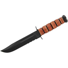 Ka-Bar Fighting Knife - USMC The Legend Cro-Van Blade and Lather Handle | KB1218