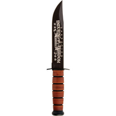 Ka-Bar Fighting Knife - USN OEF Afghanistan Leather Handle Commemorative | KB9170