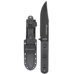 Ka-Bar Fixed Knife - Short Flat Grind Clip Point Blade Black Ultramid Handle | EK50