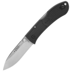 Ka-Bar Folding Knife - Dozier Drop Point Steel Blade Black Zytel Handle | KB4062