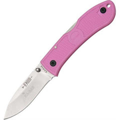 Ka-Bar Folding Knife - Dozier Satin Plain Hunter Blade Pink Zytel Handle | KB4062PK