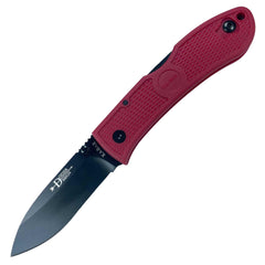 Ka-Bar Folding Knife - Dozier Spear Point Steel Blade Red Zytel Handle | KB4062RD