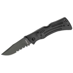 Ka-Bar Folding Knife - Mule Clip Point Combo Blade Black Handle Heavy-Duty | KB3051