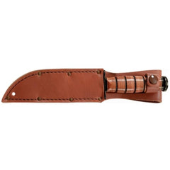 KA-BAR Sheath - for Knife Full Size Plain Brown Leather Construction, 13Inch | 1217I