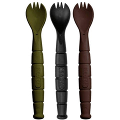 KA-BAR Spork Set - Field Kit with Fixed Serrated Knife Internally, 3 Pac | 9909MIL