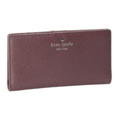 Kate Spade PWRU2182-224 Dark Stormy Pebbled Leather Cobble Hill Stacy Women's Wallet