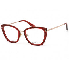 Kate Spade Women's Eyeglasses - Red and Gold Cat Eye Shape Frame | Madeira/G 0C9A 00
