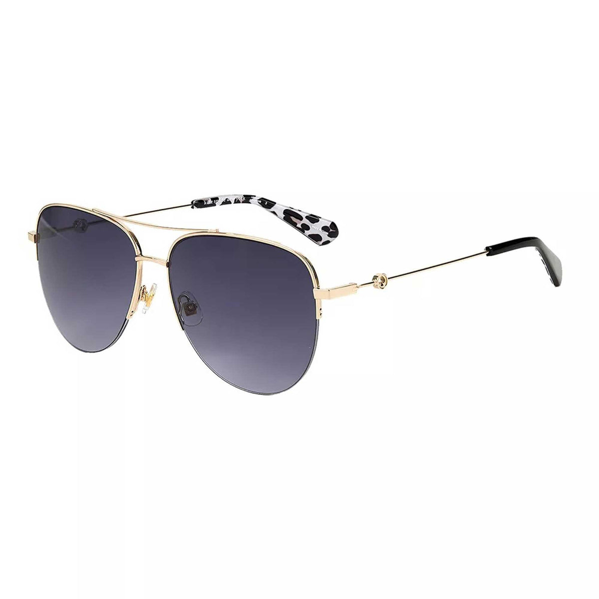 kate spade Gold Frame Sunglasses with Black Gradient Lenses Kate Spade Caelyn/s 88908 Square Sunglasses Gray Gold Frame  main image 3