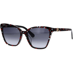 Kate Spade Women's Sunglasses - Black Pattern Red Frame Grey Lens | AMIYAH/G/S 0F74