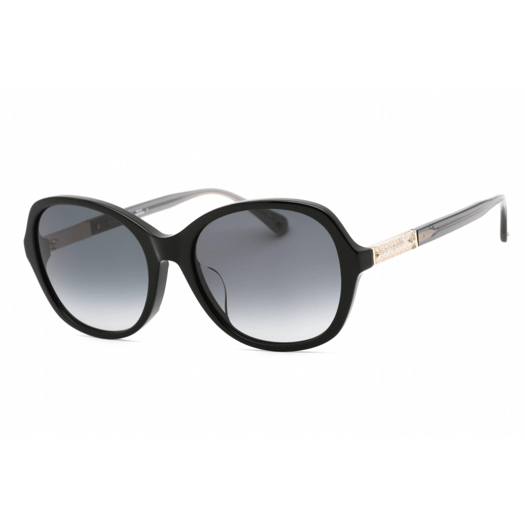 Kate Spade Black Oversized Sunglasses Kate Spade Party 0807 Sunglasses Black Oversized Wrap Full  main image 3