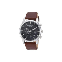 Kenneth Cole Men's Chronograph Watch - Classic Black Dial Leather Strap | KC15106002