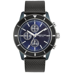 Kenneth Cole Men's Chronograph Watch - Dress Sport Black Steel Bracelet | KC50573001