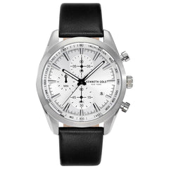 Kenneth Cole Men's Chronograph Watch - Dress Sport Silver Dial Bracelet | KC50737001