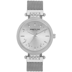 Kenneth Cole Women's Crystal Watch - Classic Quartz Silver Mesh Bracelet | KC50960001
