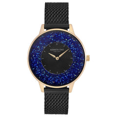 Kenneth Cole Women's Quartz Watch - Classic Blue Crystal and Black Dial | KC51053001