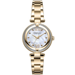 Kenneth Cole Women's Quartz Watch - Classic MOP Dial Yellow Gold Bracelet | KC51052005