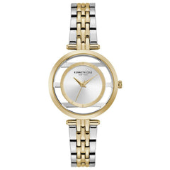Kenneth Cole Women's Quartz Watch - Transparent Dial Two Tone Bracelet | KC50922002