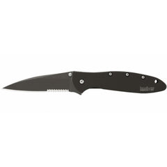 Kershaw Pocket Knife - Leek Serrated Drop Point Blade Black Handle | 1660CKTST
