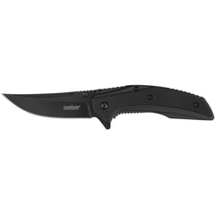Kershaw Pocket Knife - Outright Black Trailing Point Blade Flipper | 8320BLK