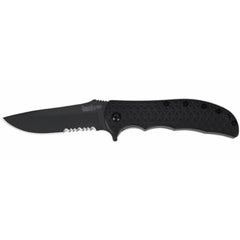 Kershaw Pocket Knife - Volt II Black Drop Point Serrated Edge Blade | 3650CKTST