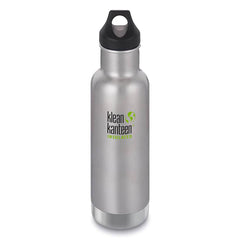 Klean Kanteen Bottle - Classic Insulated Stainless Steel with Loop Cap, 32oz