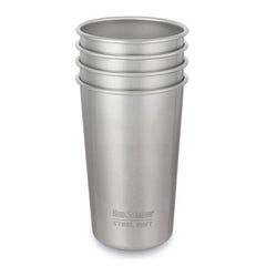 Klean Kanteen Pint Cup - Single Wall Brushed Stainless, 4 Pack