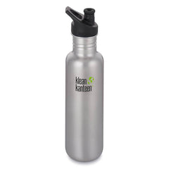 Klean Kanteen Water Bottle - Classic Stainless Steel with Sport Cap 3.0, 27oz