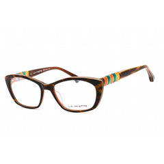 La Matta Women's Eyeglasses - Brown/Other Plastic Cat Eye Shape Frame | LMV3156 04-09